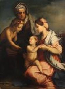 The Madonna And Child With St. Elizabeth And St. John The Baptist by Andrea Del Sarto