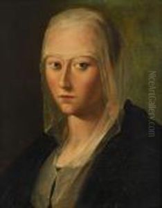 Portrait Of A Lady With Veiled Headdress