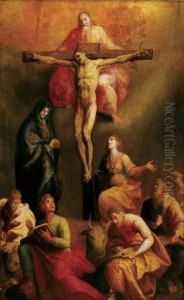 Crucifixion With The Four Evangelists by Andrea Del Sarto