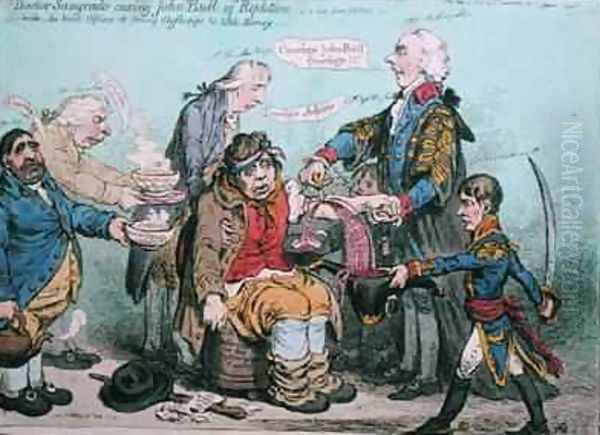 Dr Sangrado curing John Bull of Repletion - view 1