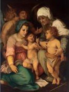 The Madonna And Child Together With St. Anne And St. John And Two Angels