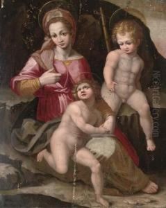 The Madonna And Child With The Infant Saint John The Baptist by Andrea Del Sarto