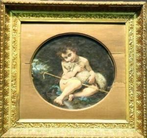 Young John The Baptist With Lambs by Andrea Del Sarto