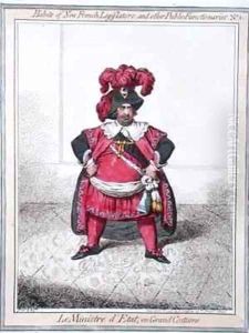 Le Ministre dEtat en grand costume from the series Habits of the New French Legislators and other Public Functionaries by James Gillray