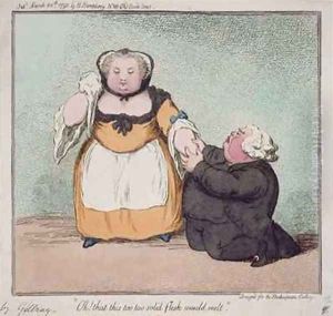 Oh that this too too solid flesh would melt quotation from Hamlet Act I Scene I designed for the Shakespeare Gallery by James Gillray