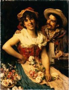 Il Corteggiamento Della Giovane Fioraia by Federico Andreotti