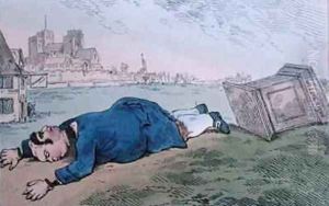 The Fall of Dagon or Rare News for Leadenhall Street by James Gillray