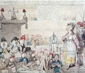 The heroic Charlotte la Corde 1768-93 upon her Trial at the Revolutionary Tribunal of Paris