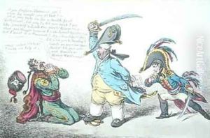 The Magnanimous Minister Chastising Prussian Perfidy by James Gillray