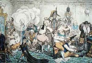 Making Decent ie Broad bottomites Getting into the Grand Costume by James Gillray