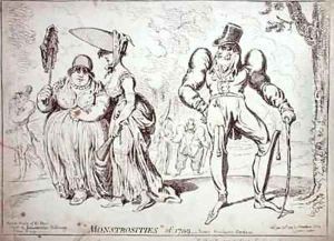 Monstrosities of 1799 or Scene in Kensington Gardens by James Gillray
