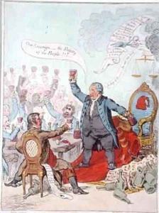 The Loyal Toast by James Gillray