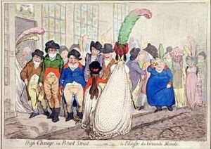 High Change in Bond Street or La Politesse du Grande Monde by James Gillray