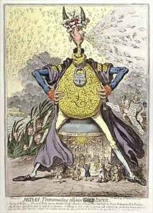 Midas Transmuting all into Gold Paper by James Gillray