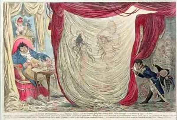 Occupations of Madame Theresa Tallien 1773-1835 and the Empress Josephine 1763-1814 dancing naked before the Vicomte de Barras 1755-1829 in the winter of 1797 - view 1