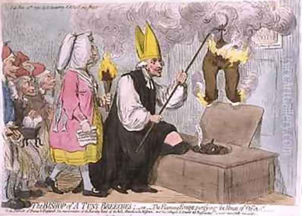 The Bishop of a Tuns Breeches or The Flaming Eveque purifying the House of Office - view 1