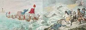 The Storm Rising or The Republican Flotilla in danger by James Gillray