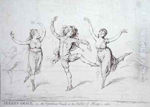 Modern Grace or the Operatical Finale to the Ballet of Alonzo e caro by James Gillray