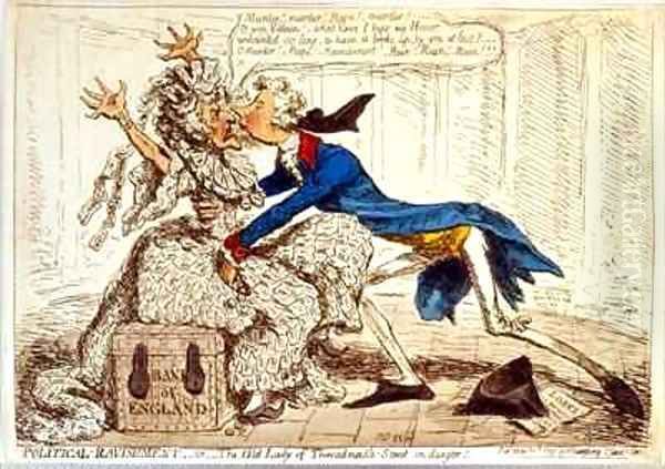 Political Ravishment Or the Old Lady of Threadneedle Street in Danger - view 1