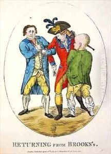 Returning from Brookss by James Gillray