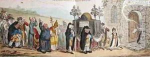 The Funeral Procession of Broad Bottom by James Gillray