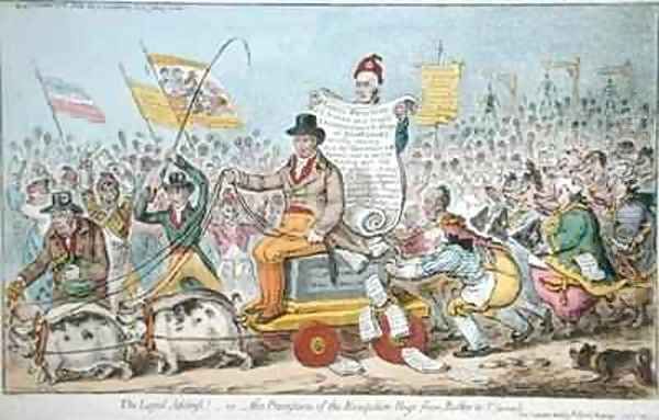 The Loyal Address or The Procession of the Hampshire Hogs from Botley to St James - view 1