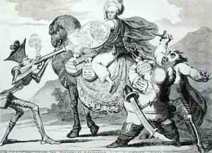 The Political Banditti Assailing the Saviour of India 2 by James Gillray