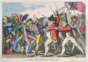 The Triumphant Britons by James Gillray