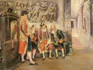 Waiting for his Eminence by Jose Gallegos Y Arnosa
