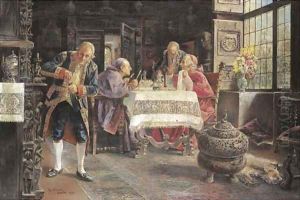 The midday feast by Jose Gallegos Y Arnosa