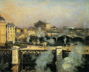 The Pont de l'Europe and the Gare Saint-Lazare with Scaffolding
