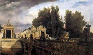 Konigsbrücke and Konigskolonnade by Eduard Gaertner