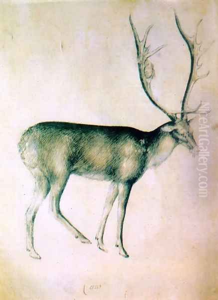 Stag (from a sketch-book) 1380-90 - view 1