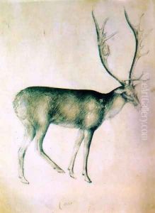Stag (from a sketch-book) 1380-90