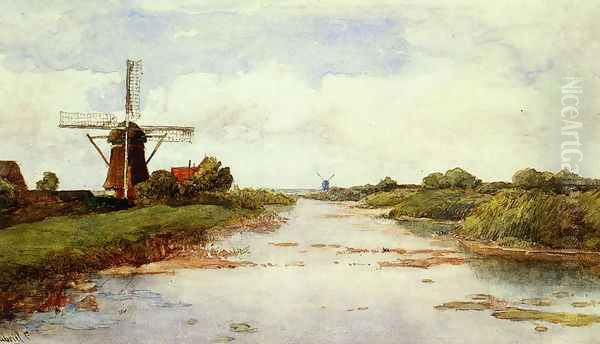 A Windmill Near Abcoude - view 1