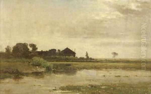 A farm in a polder landscape - view 1