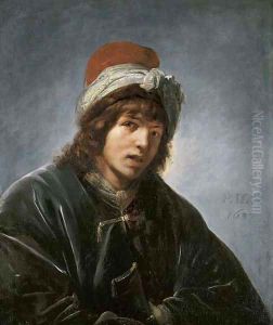 Portrait of a young man in Persian dress by Pieter de Grebber