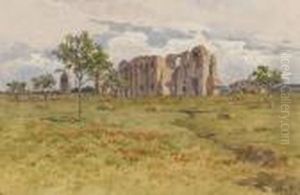 Roma, Primavera Nella Campagna Con Antico Acquedotto by Filippo Anivitti