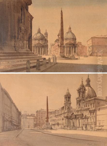 Piazza Navona,scorcio Di Piazza Del Popolo - view 1