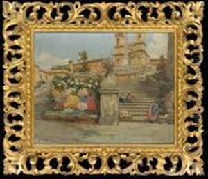 Flower Sellers At The Spanish Steps, Rome