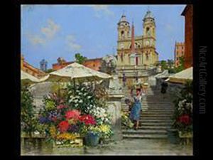 Der Blumenhandler An Der Spanischen Treppe