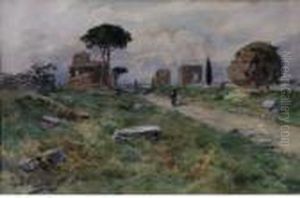 Paesaggio Laziale Con Rovine