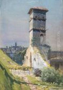 Torre Medievale A Tivoli by Filippo Anivitti