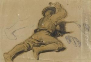 Study For "die Kappeler Milchsuppe" by Albert Anker