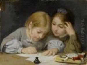 The Writing Lesson by Albert Anker