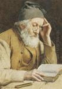 Alter Mann Bei Der Lekture by Albert Anker