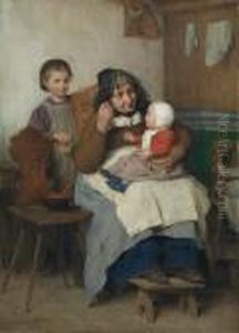 Grandmother Spooning The Soup To Her Grandchild
