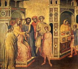 St. Eloi Before King Clotarius by Taddeo Gaddi