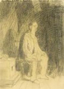 Seated Man by Albert Anker