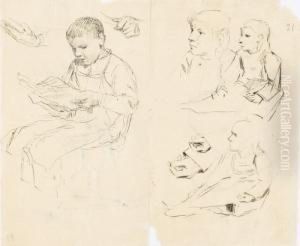 Kinderstudien by Albert Anker
